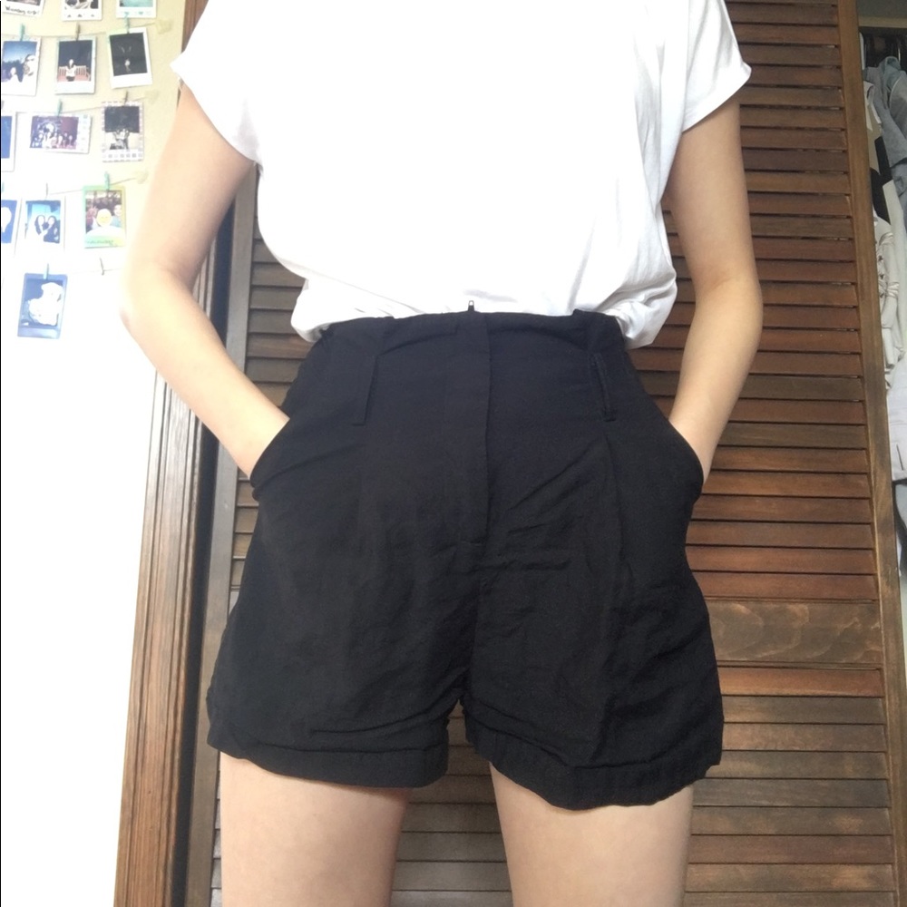 Black high waisted shorts
